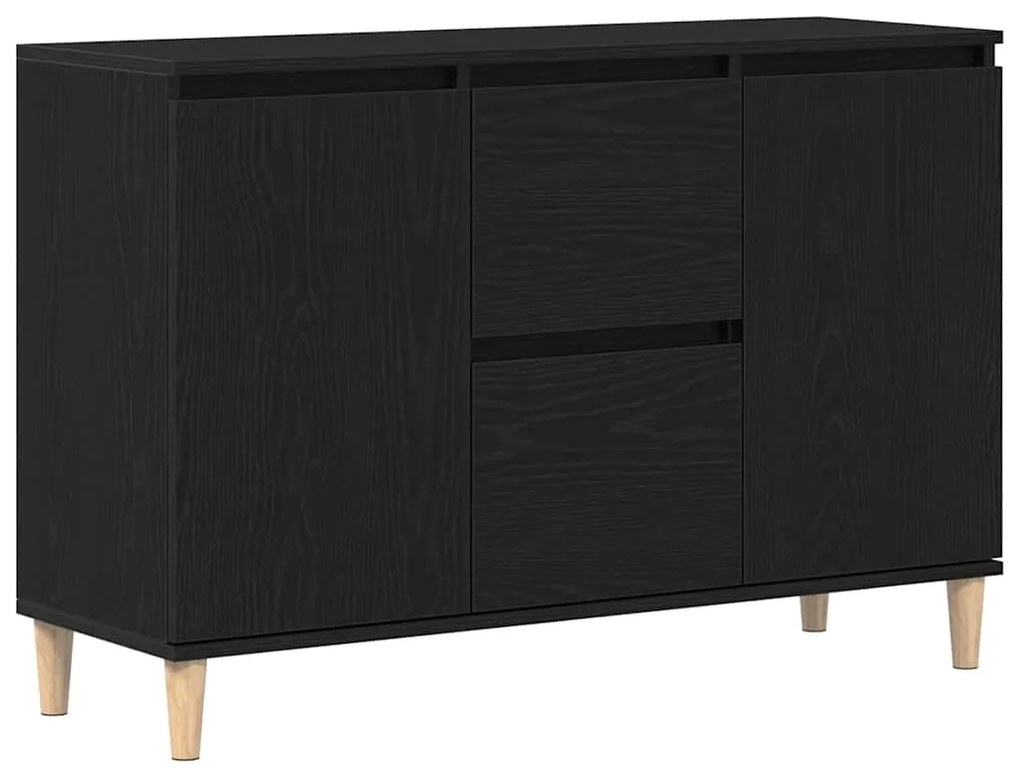 Sideboard vidaXL Carvalho Preto 101x35x60 cm em Madeira de Engenharia