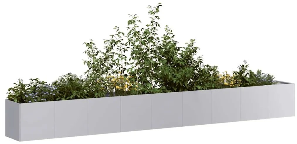 vidaXL Planter 360x40x40 cm aço galvanizado