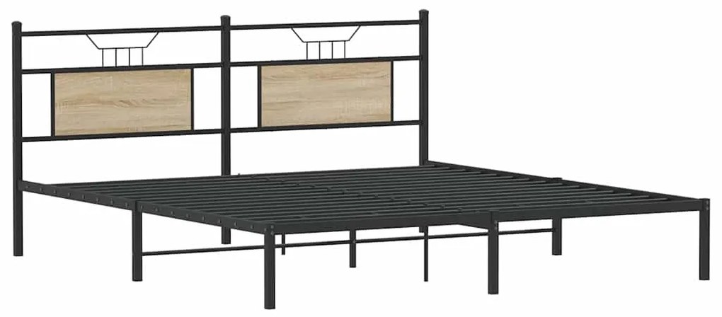 Estrutura cama s/ colchão derivados de madeira carvalho sonoma