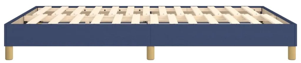 Estrutura de cama sem colchão 140x190 cm tecido azul
