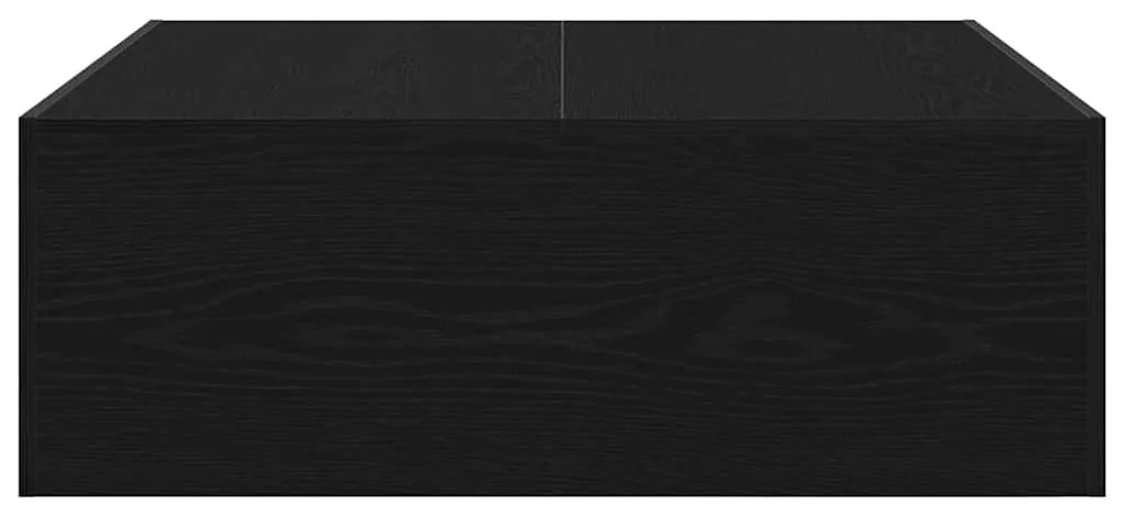 Mesa de Café de Carvalho Preto - 100 x 100 x 35 cm, feita de madeira d