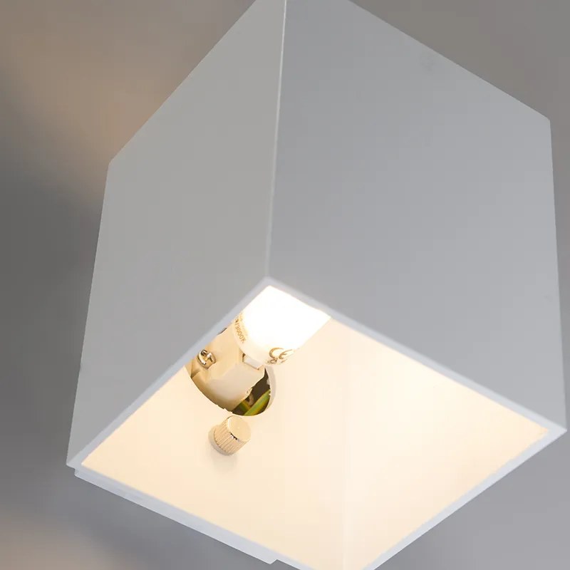 Candeeiro de parede branco quadrado - Sola Design,Moderno