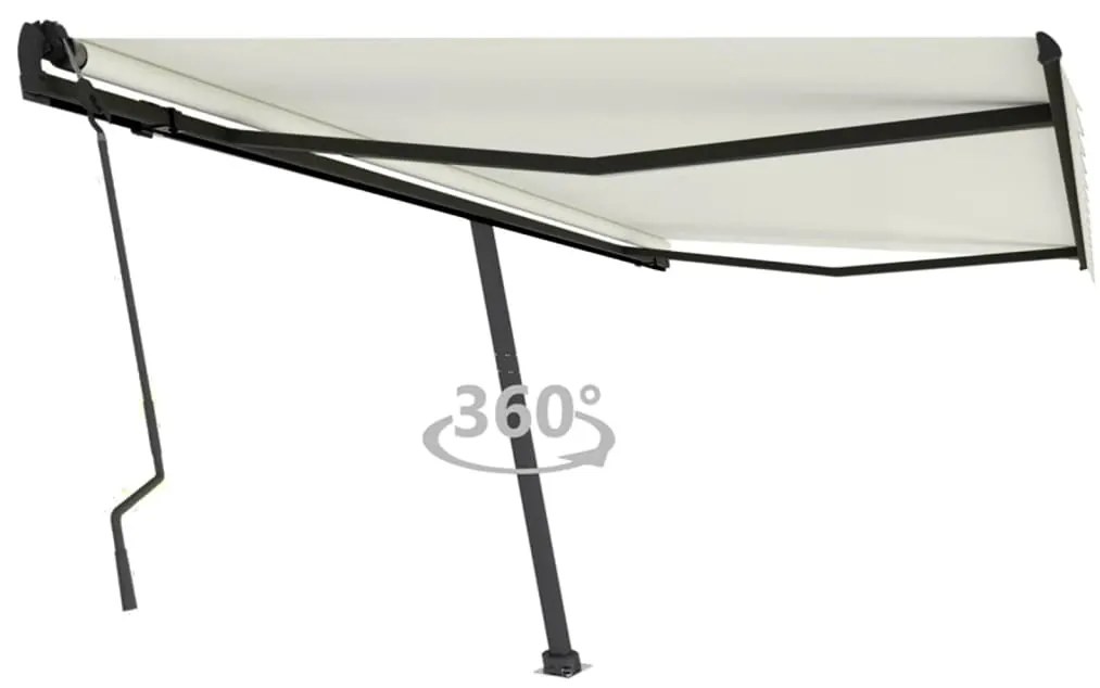 Toldo retrátil manual independente 450x300 cm cor creme