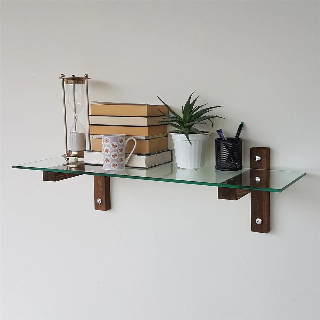 Prateleira de Parede R100 – Nogueira – 85x25x25 cm