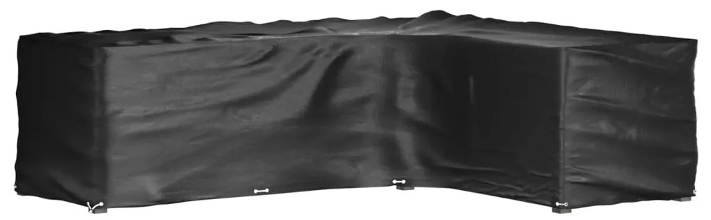 Capas p/ mobília jardim forma de L 2 pcs 18 ilhós 285x220x80 cm