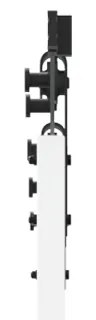 Porta Deslizante vidaXL com Conjunto de Ferragens Branco 73.5x198.5 cm