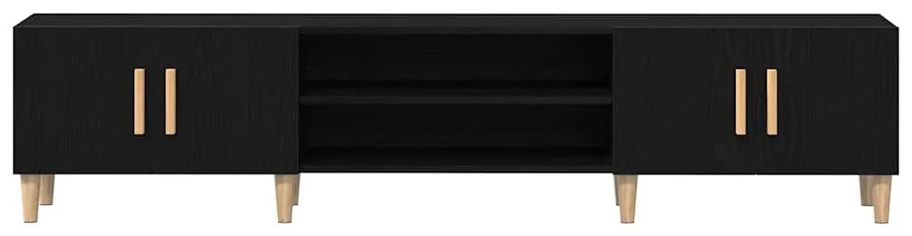 Cabinet de TV vidaXL Preto Carvalho 180x31,5x40 cm Madeira Derivada