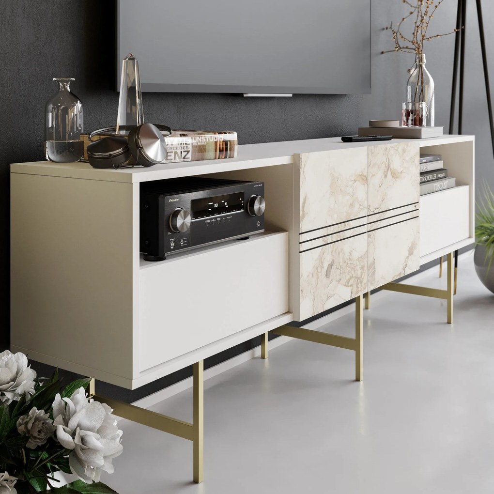 Móvel TV Derin – Branco – 180x64,7x37,1 cm
