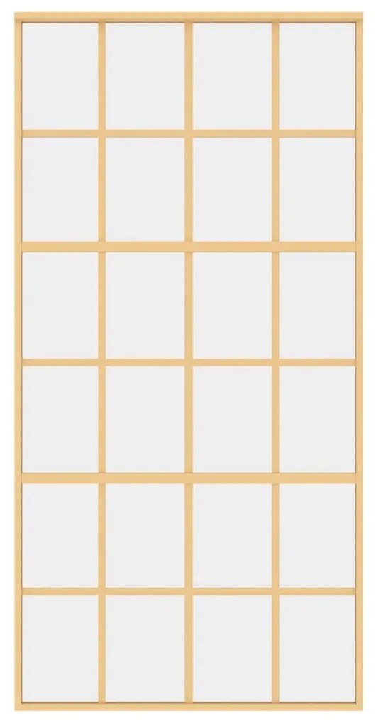 Porta deslizante 102,5x205 cm vidro ESG/alumínio dourado