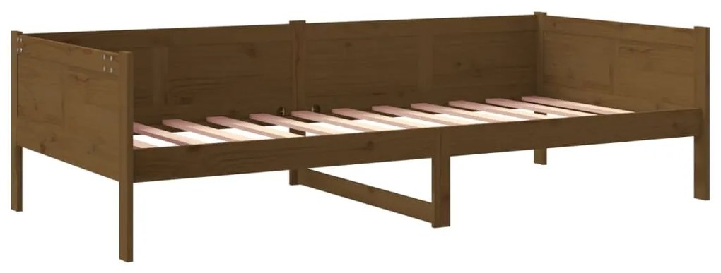 Sofá-cama 80x200 cm madeira de pinho maciça castanho-mel