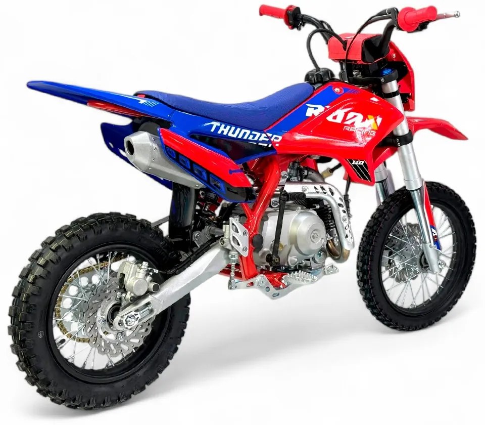 MOTO Crianças MINICROSS Gasolina semi-automático 110CC Thunder 14"/12" arranque elétrico e pedal Vermelha