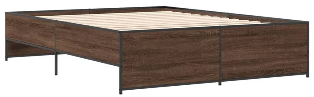 Estrutura de cama 140x200cm derivados madeira/metal