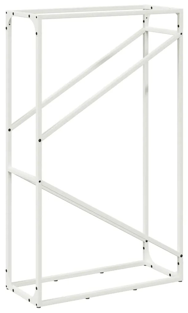 Suporte para lenha 60x25x100 cm aço laminado a frio branco