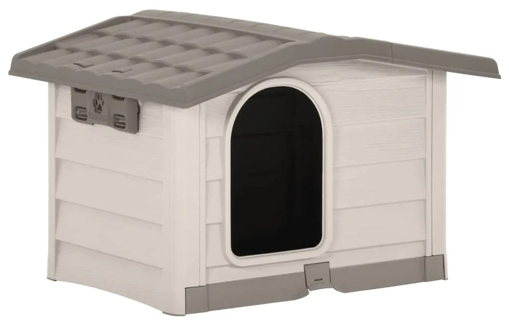 331331 vidaXL Casota para cão 89x75x62 cm bege e castanho