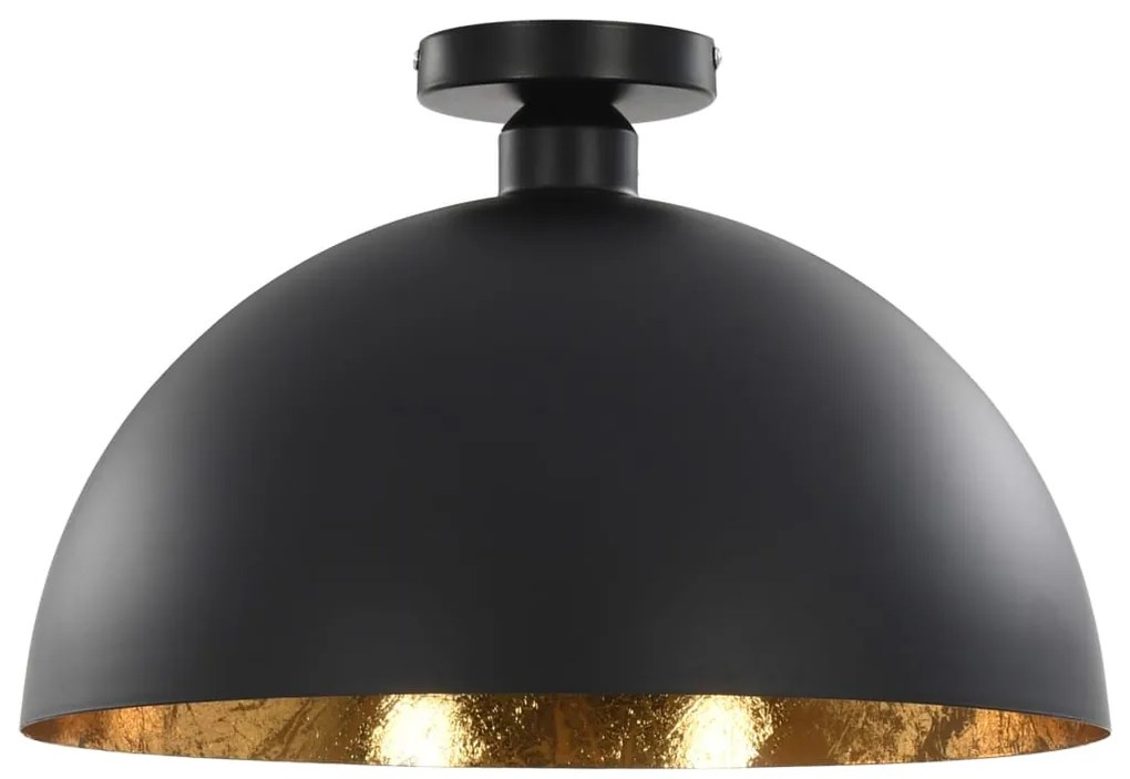 Candeeiros de teto 2 pcs semiesférico E27 preto e dourado