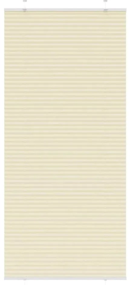vidaXL Creme Plissada Cega 90x200 cm Largura Tecido 89,4 cm Poliéster