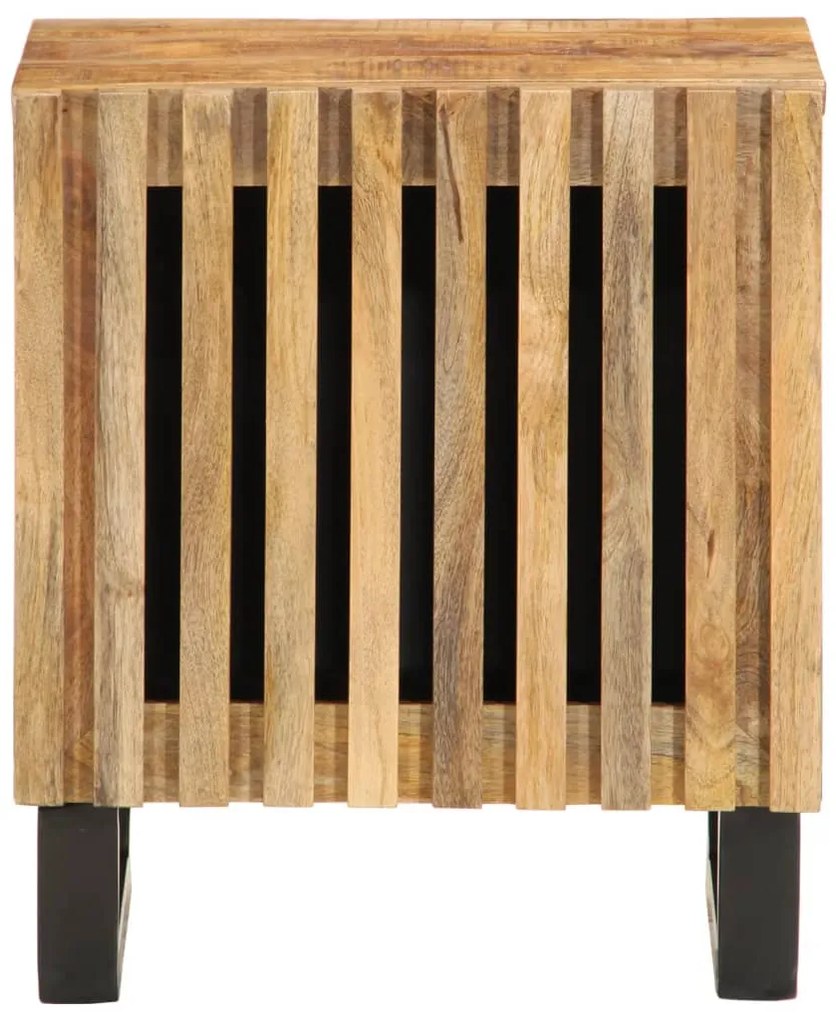 Mesa de cabeceira 40x34x46cm madeira de mangueira áspera maciça