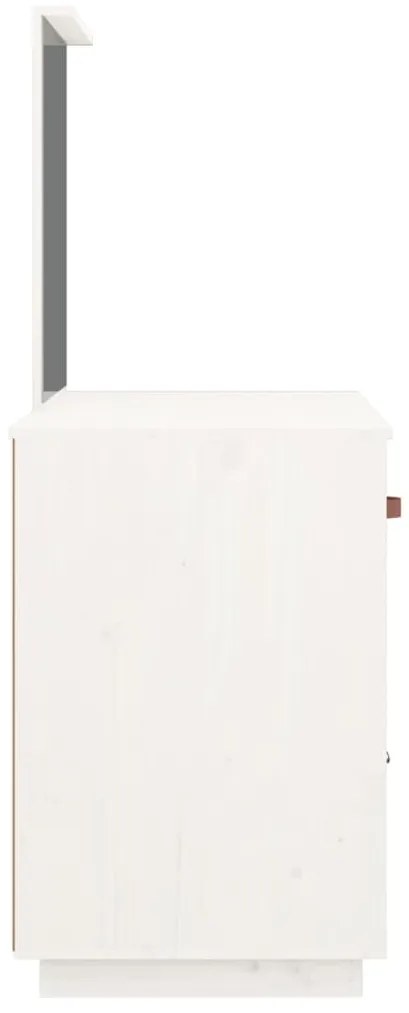 Toucador 95x50x134 cm madeira de pinho maciça branco
