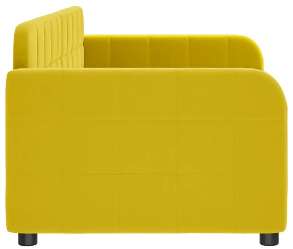 Sofá-cama 80x200 cm veludo amarelo