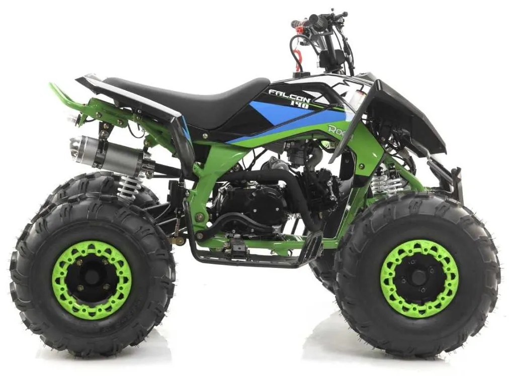 Moto infantil 4 RFZ Falcon Gasolina 140cc R8 semi-automático Verde