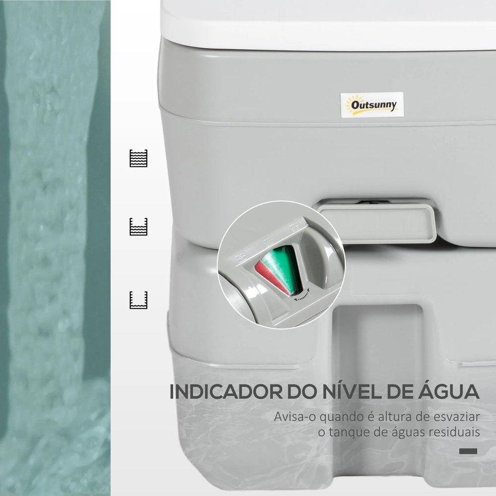Sanita Portátil 20L Sanita Portátil com Indicador de Nível Capacidade