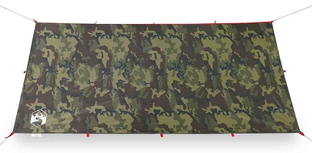 Lona de campismo 366x306 cm impermeável camuflagem