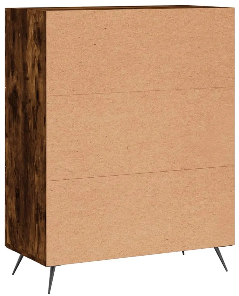 Cómoda 69,5x34x90 cm derivados de madeira carvalho fumado