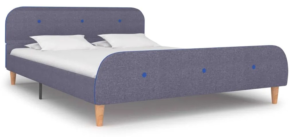 vidaXL Estrutura de cama 140x200 cm tecido cinzento-claro