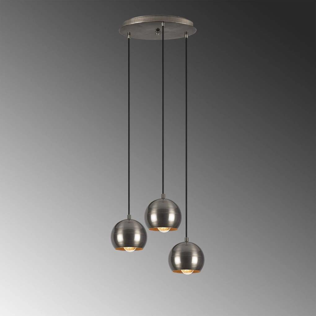 Candeeiro de Teto Berceste – Platinum – 35 cm de Diâmetro x 111 cm de
