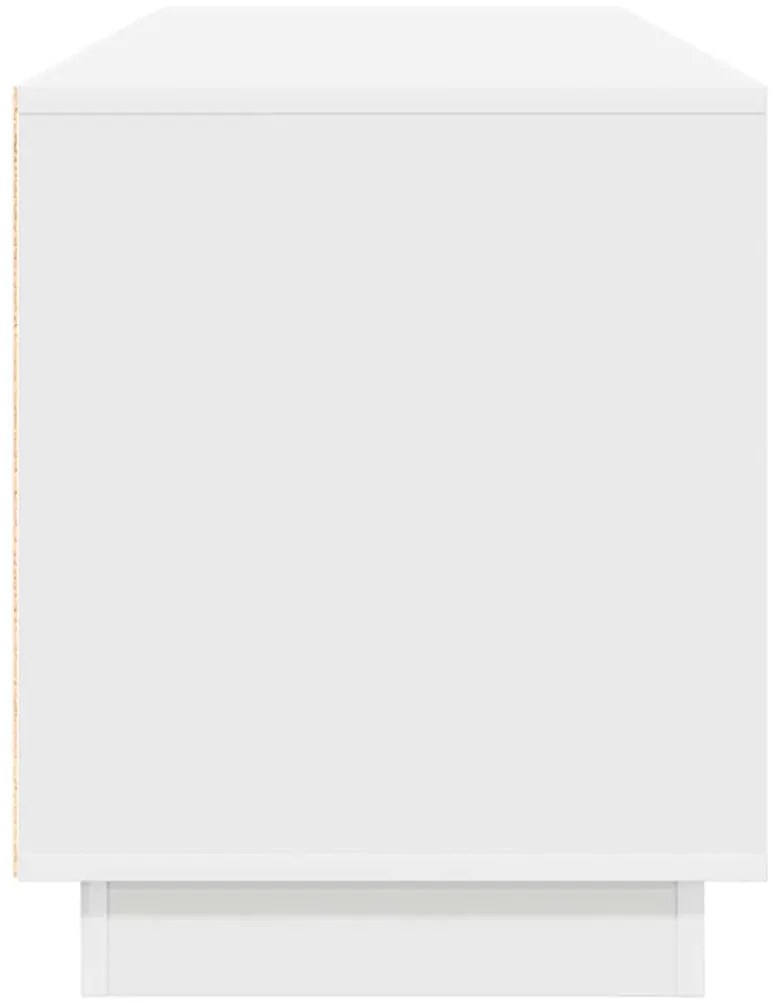 Móvel de TV com luzes LED 160,5x41x50 cm branco