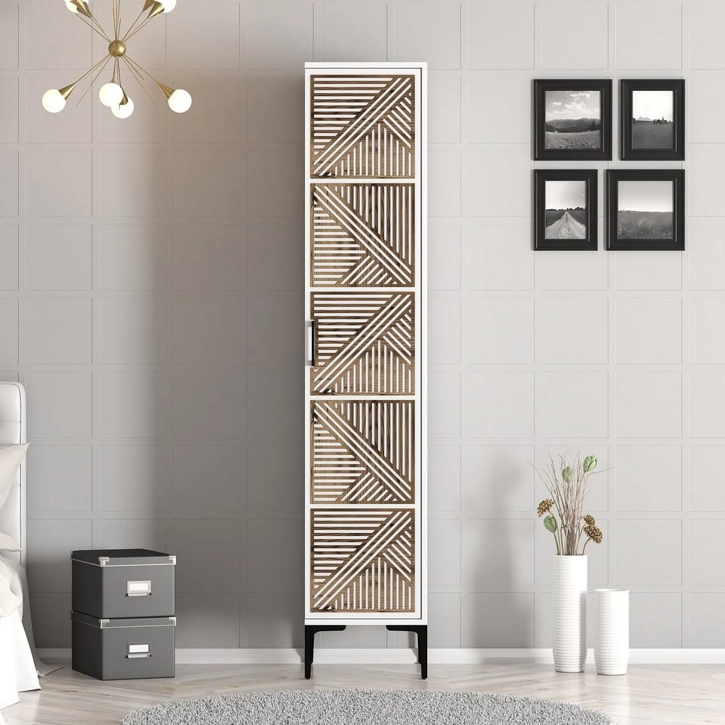 Roupeiro Kumsal P – Branco – 40 cm x 47,5 cm x 201,4 cm