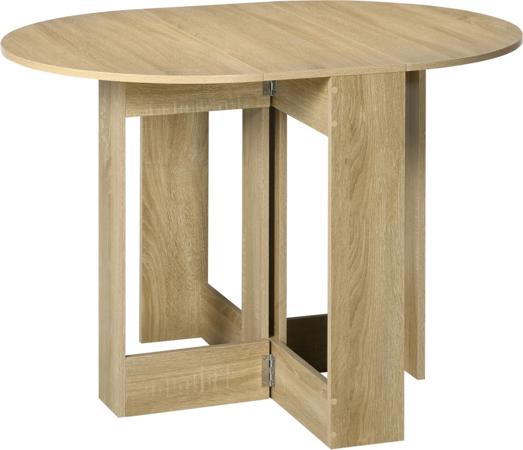 Mesa de Sala de Jantar Dobrável com 2 Laterais (CADEIRAS NÃO INCLUIDAS) Mesa Auxiliar de Madeira para Cozinha Sala de Estar 104x76x73,7 cm Madeira