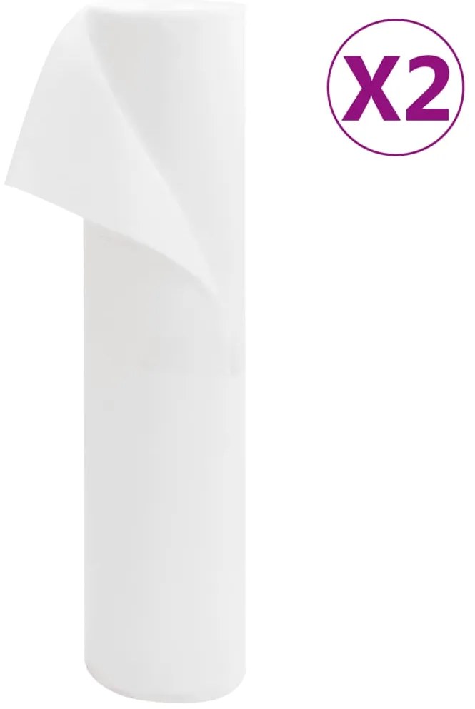 vidaXL Cobertura para plantas 2 rolos 70 g/m² 50x1,6 m