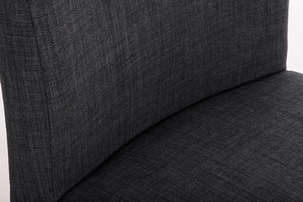 Banco de bar Paros em tecido 42 x 104 x 48 cm Cinzento escuro