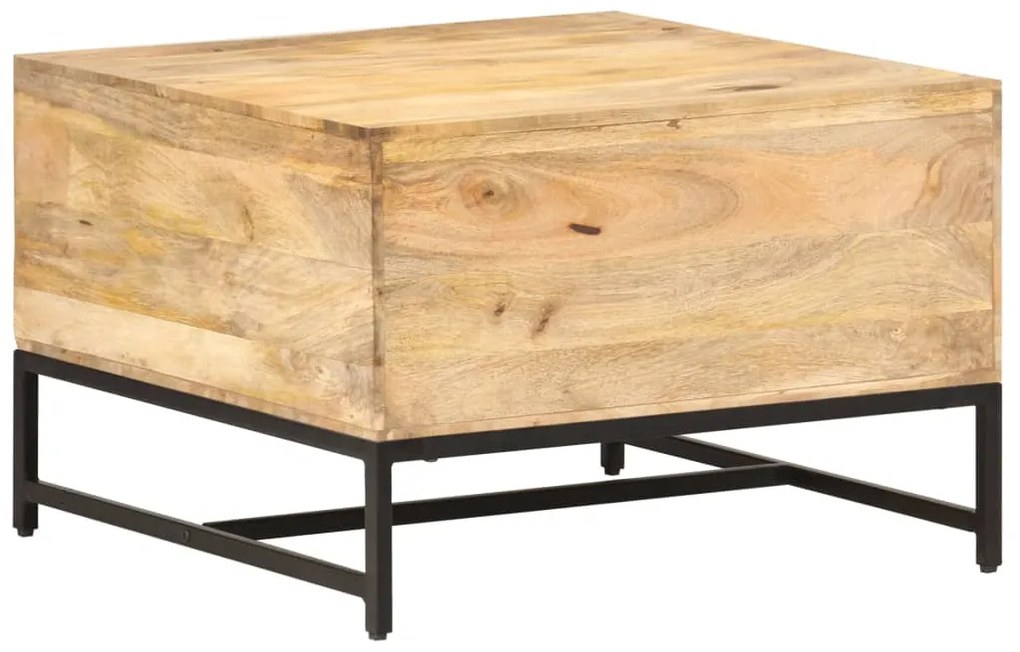 Mesa de centro 67x67x45 cm madeira de mangueira maciça