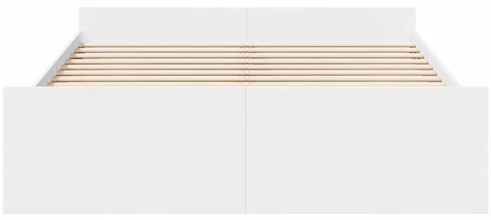 Estrutura de cama c/ gavetas 150x200cm derivados madeira branco