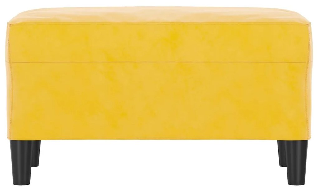 Banco 70x35x41 cm veludo amarelo