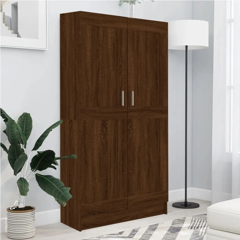 815614 vidaXL Estante 82,5x30,5x150 cm derivados de madeira carvalho castanho