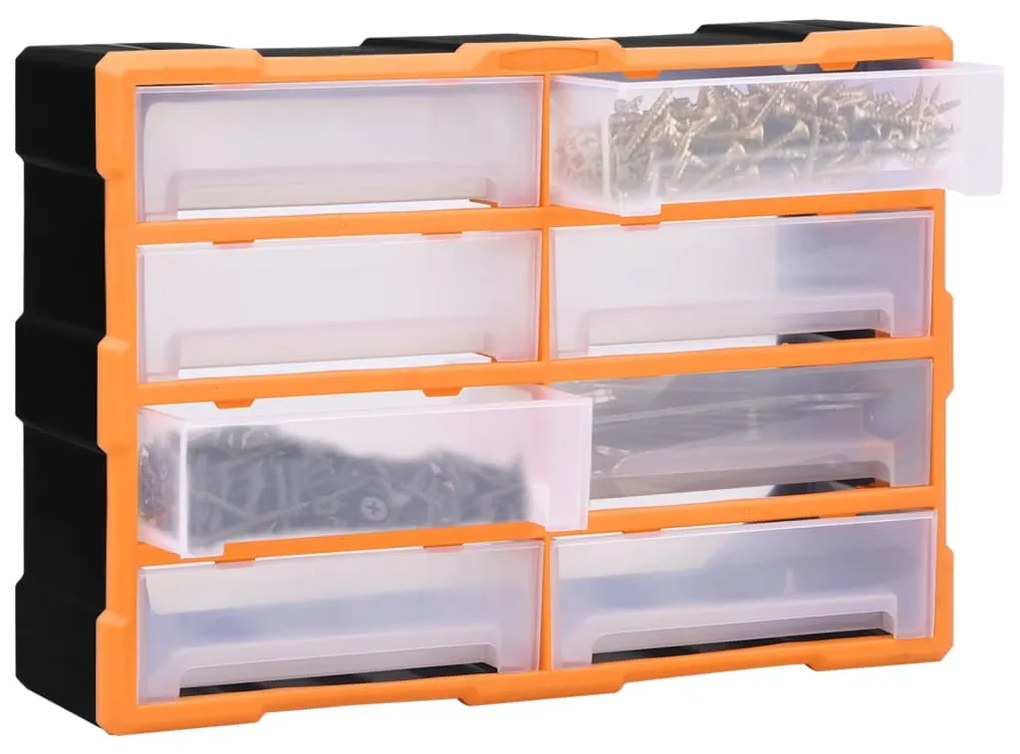 Caixa organizadora com 8 gavetas grandes 52x16x37 cm