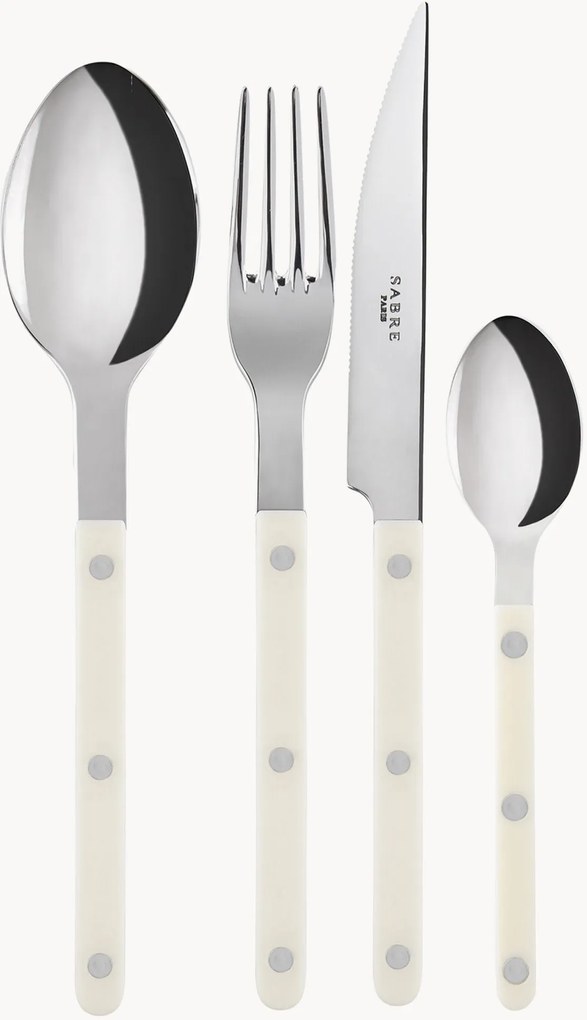 Conjunto de talheres em aço inoxidável altamente polidos Bistrot, vários tamanhos