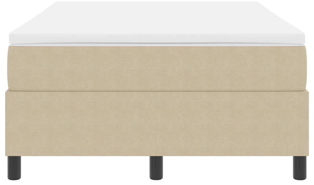Cama Box Spring com Colchão Verde Claro Cinza 120x200 cm Tecido de Cor