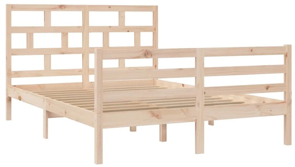 Estrutura de cama 140x200 cm madeira de pinho maciça