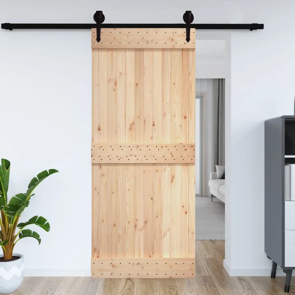 154435 vidaXL Porta NARVIK 100x210 cm madeira de pinho maciça