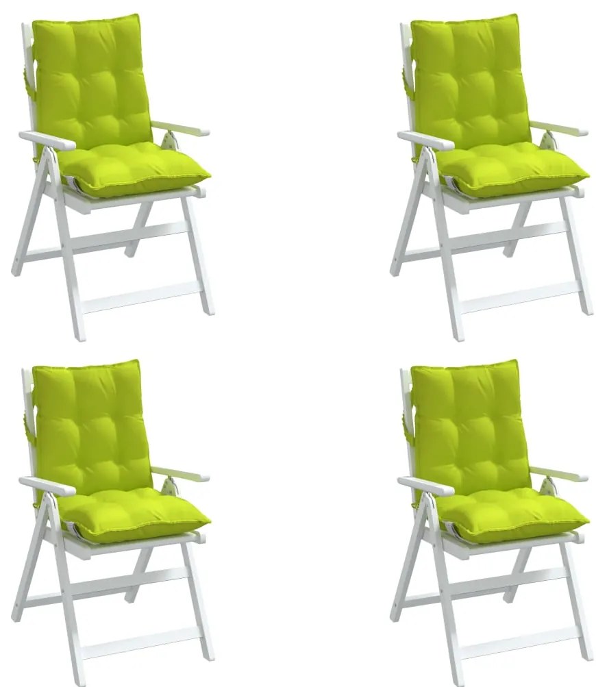 Almofadões cadeira encosto baixo 4 pcs oxford verde brilhante