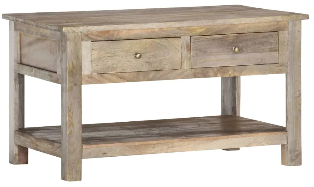 Mesa de centro 82x52x47 cm madeira de mangueira maciça