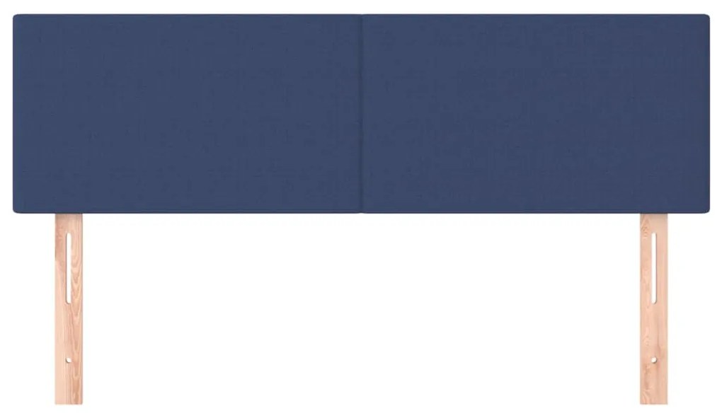 Cabeceira de cama 2 pcs tecido 72x5x78/88 cm azul