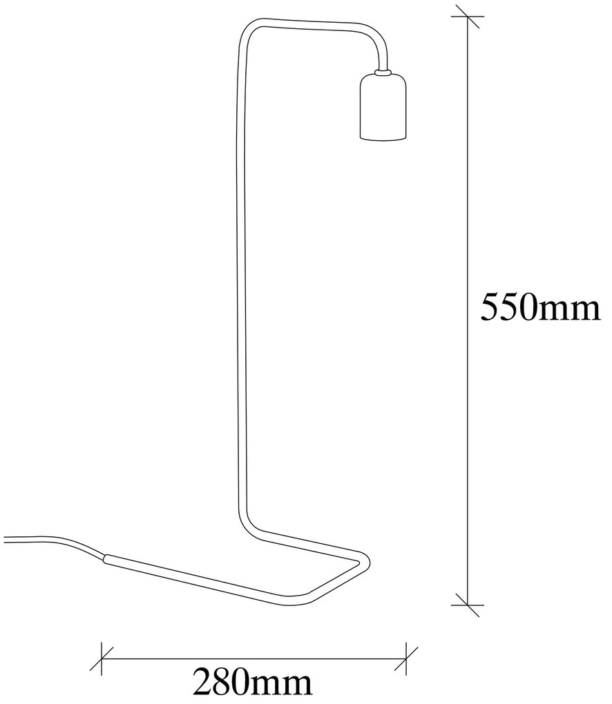 Candeeiro de Mesa Denge – Preto e Níquel – 17 x 28 cm