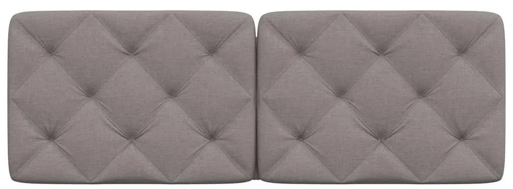 Almofadão de cabeceira 140 cm tecido cinzento-acastanhado