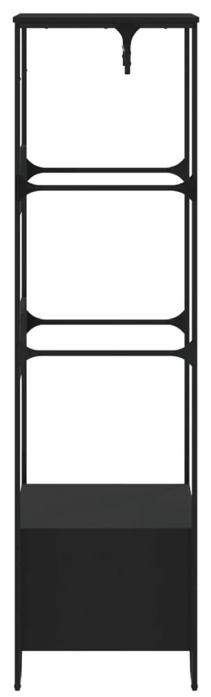 Roupeiro 90x50x180 cm derivados de madeira preto