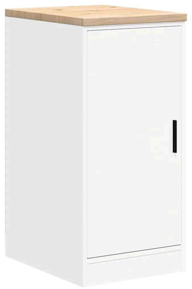 Armários de garagem 2 pcs derivados de madeira branco